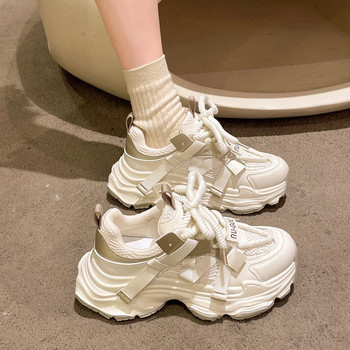 Γυναικεία αθλητικά παπούτσια Mesh Med Heel Designer για 2024 Νέα Hot Έκπτωση άνοιξη/φθινόπωρο γυναικεία παπούτσια γυναικεία παπούτσια Lace-up Pu γυναικεία παπούτσια Vulcanize