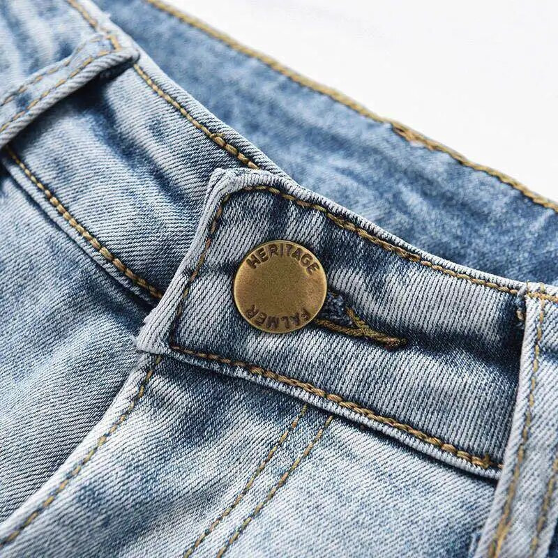 Κορεάτικο Καλοκαιρινό Ψηλόμεσο Slim Flare Jeans Γυναικεία Casual Κομψό Μήκος Αστραγάλου Τζιν Παντελόνι Sweet Vaqueros Stretch Jeansy Pantalones