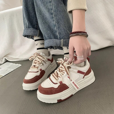 Ženska obuća Proljeće i jesen Nova obuća na vezivanje Vulkanizacija Sportska obuća za van, udobna i lagana obuća za slobodno vrijeme