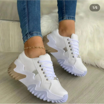 Tenis la modă Pantofi de pânză înalți Pantofi pentru femei Pantofi cu șireturi Respirabil Casual alergare Toamna Platformă Fete Vulcanizat