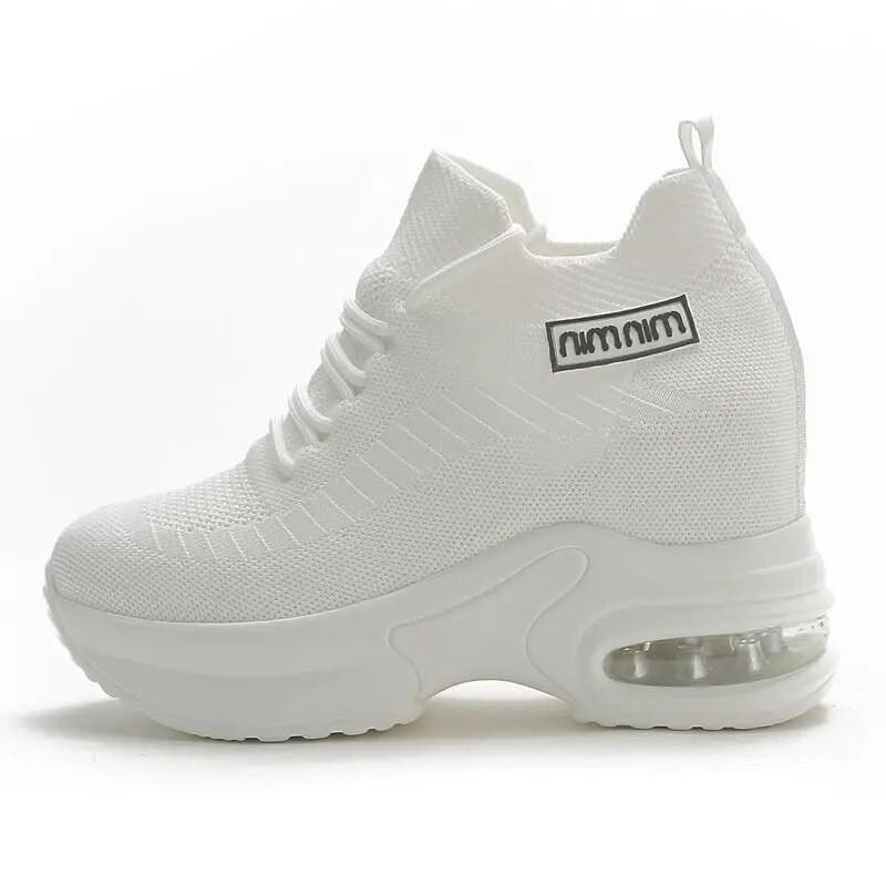 Itin storu padu aukštai paaukštinti sportbačiai, moteriški 2023 m. rudenį Nauji tinkliniai, kvėpuojantys moteriški batai Patogūs laisvalaikio batai moterims
