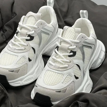 Дамски луксозни маратонки 2024 Мрежести дишащи обувки за жени Спорт Бягане Ежедневни дами Фитнес Вулканизирани обувки Кошници