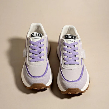 Дамски спортни обувки на платформа Ежедневни маратонки Дамски тенис Дебела подметка Модни висококачествени плоски обувки Платформа за ходене Вулканизирани обувки