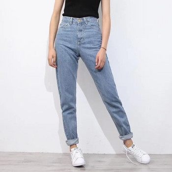 2022 Ψηλόμεση Mom Jeans Γυναικεία Boyfriends Straight Jeans Femme 100% βαμβάκι Loose Vintage τζιν παντελόνι Vaqueros Mujer γυναικείο τζιν