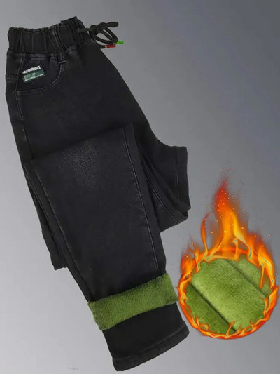 Plüss bársony női hárem farmer Alkalmi téli meleg vastag Vaqueros utcai ruházat magas derekú táskás ceruza farmer nadrág divat új