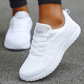 Pantofi pentru femei Pantofi sport ușoare pentru femei Respira pantofi albi casual pentru femei Pantofi atletic Tenis Pantofi sport pentru femei