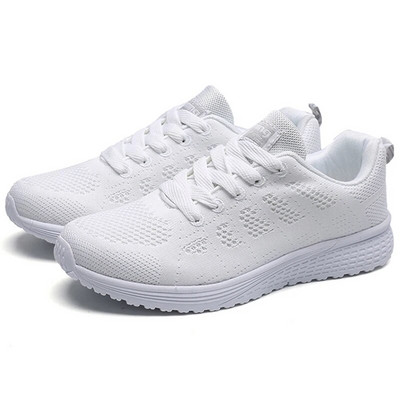 Pantofi pentru femei Pantofi sport ușoare pentru femei Respira pantofi albi casual pentru femei Pantofi atletic Tenis Pantofi sport pentru femei