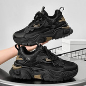 2024 Új férfi cipők vastag talpú Designer Sport Vulcanize cipők férfiaknak alkalmi cipők légáteresztő gyalogos cipők Zapatillas Hombre