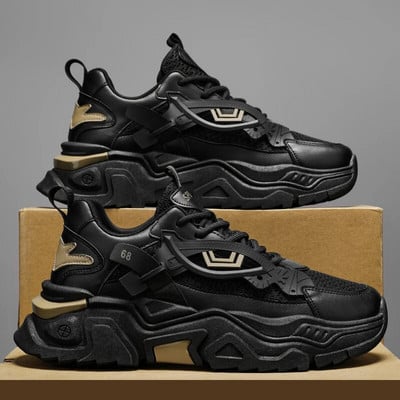 2024 Új férfi cipők vastag talpú Designer Sport Vulcanize cipők férfiaknak alkalmi cipők légáteresztő gyalogos cipők Zapatillas Hombre