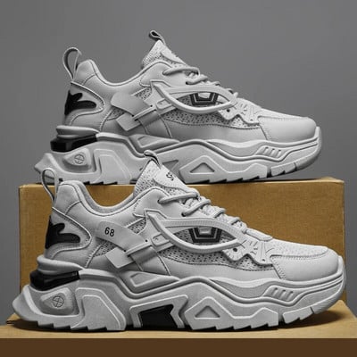 2024 Új férfi cipők vastag talpú Designer Sport Vulcanize cipők férfiaknak alkalmi cipők légáteresztő gyalogos cipők Zapatillas Hombre