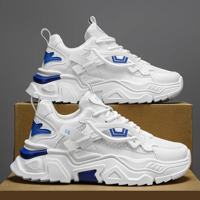 2024 Új férfi cipők vastag talpú Designer Sport Vulcanize cipők férfiaknak alkalmi cipők légáteresztő gyalogos cipők Zapatillas Hombre