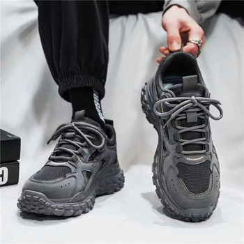 Мъжки 2024 г. Нови дишащи мрежести спортни обувки Мъжки маратонки против подхлъзване и устойчиви на износване Модни универсални ежедневни обувки