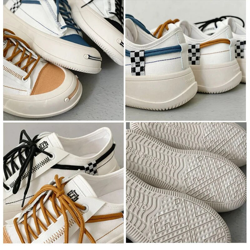 Platnene cipele s velikom glavom Brand Men Sneakes Street Casual Cipele za skateboard Muške platforme Chunky Vulcanized Cipele INS Tenis Masculino