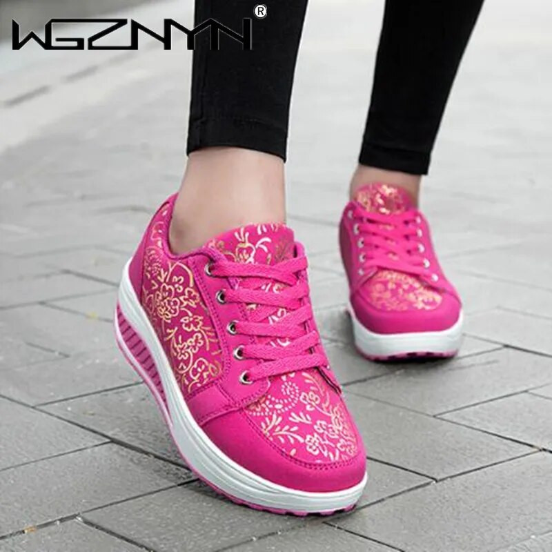 Modne ženske cipele za ljuljanje Vodootporne sportske cipele s platformom Ženske tenisice na tanke cipele Swing cipele za povećanje visine Zapatos De Mujer