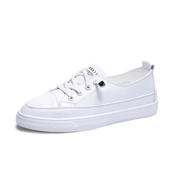 A Slip-on Small White Shoes Γυναικεία Παπούτσια Νέα Φθινοπωρινά, ταιριαστά δερμάτινα Flat Breathable Casual Singles φοιτήτριες