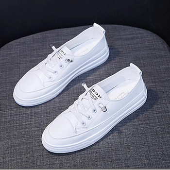 A Slip-on Small White Shoes Γυναικεία Παπούτσια Νέα Φθινοπωρινά, ταιριαστά δερμάτινα Flat Breathable Casual Singles φοιτήτριες