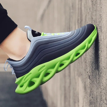Ανδρικά αθλητικά παπούτσια 2024 Νέα ανδρικά παπούτσια τρεξίματος με χοντρή σόλα με χρωματιστό χρώμα Άνετη μαλακή σόλα casual παπούτσια αθλητικά παπούτσια