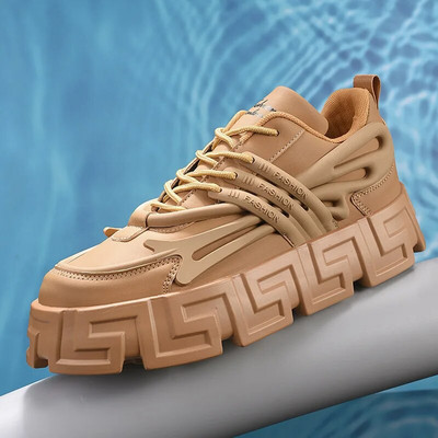 Trendovske muške niske cipele s visokim potplatom, povećane visine, ležerne i moderne cipele za tate, muške prozračne sportske cipele