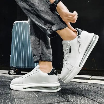 Divatmárka Férfi Cipők Alkalmi Cipők Új puha, kényelmes Pu bőr cipők Lélegző lapos cipők férfinak Tenis Masculino