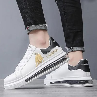 Divatmárka Férfi Cipők Alkalmi Cipők Új puha, kényelmes Pu bőr cipők Lélegző lapos cipők férfinak Tenis Masculino