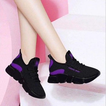 Леки маратонки Дамски обувки за бягане Дамски обувки с приплъзване Дамски спортни обувки Дебело дъно Платформи Zapatillas Mujer Deportiva