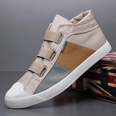 Nove jesenske muške platnene vulkanizirane cipele s elastičnom vrpcom Srednji gornji dio Mješovite boje Mokasinke Prozračne neklizajuće mekane donje ravnine