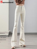 Skinny ψηλόμεσο τζιν παντελόνι Flare γυναικείο Νέο μεγάλο μέγεθος 32 Stretch Vaqueros Pantalones Κορεάτικο casual τζιν με καμπάνα