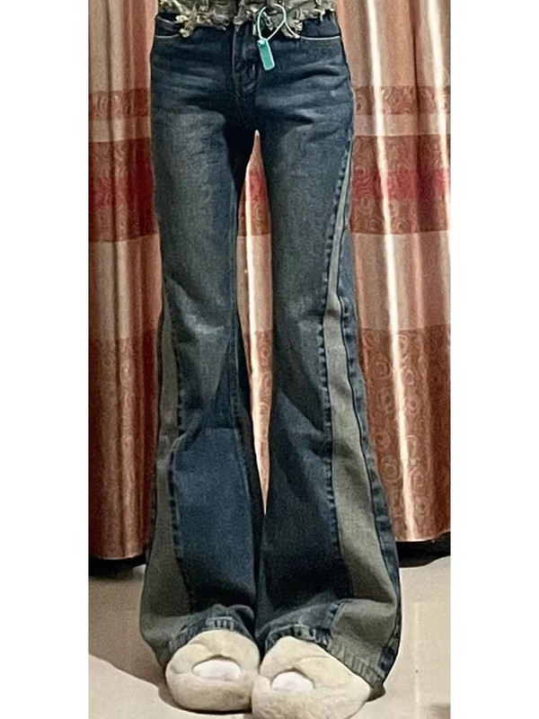 2023. Široke hlače Ženske ležerne High Street Vintage ravne hlače Y2k Bodycon Udobne Harajuku modne traperice pune dužine
