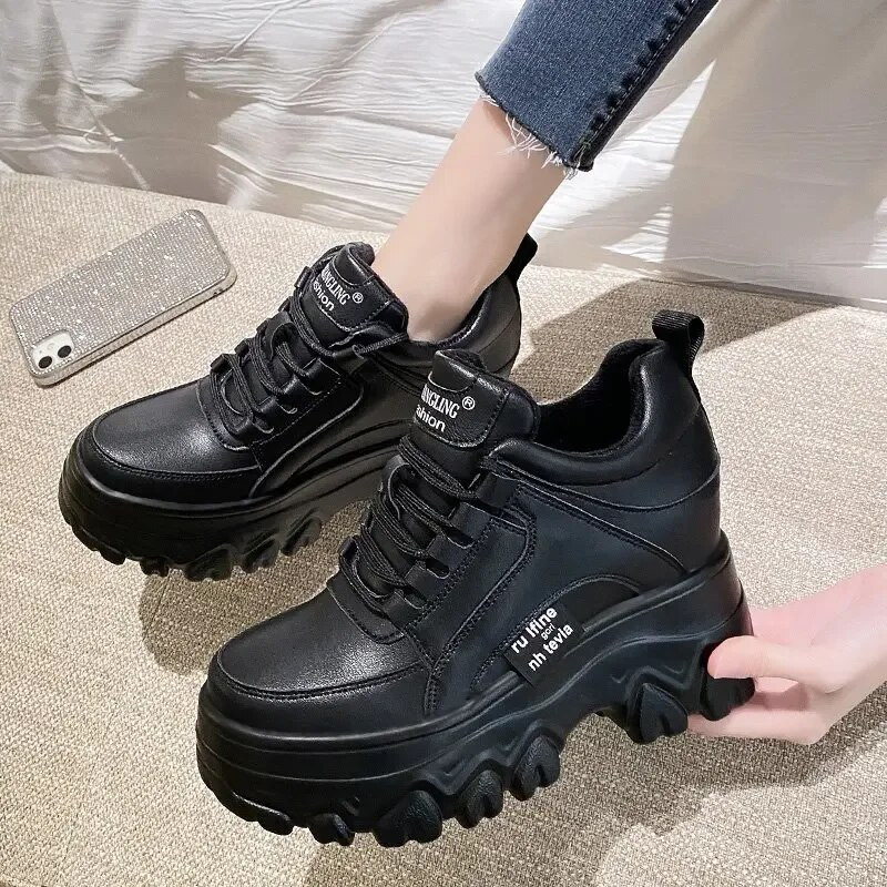 Inside Increase Daddy Shoes Ženske Ins Tide 2023 Nove proljetne plišane tople sportske cipele s debelim potplatom Ležerne