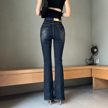 Μόδα για κορίτσια Ψηλόμεσο τζιν Γυναικεία ρούχα Γυναικεία casual Streetwear Lim-Fit Τζιν παντελόνι Γυναικείο Vintage παντελόνι καμπάνα 2