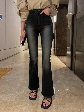 Μόδα για κορίτσια Ψηλόμεσο τζιν Γυναικεία ρούχα Γυναικεία casual Streetwear Lim-Fit Τζιν παντελόνι Γυναικείο Vintage παντελόνι καμπάνα 2