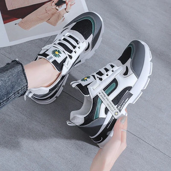 Κορεάτικα πάνινα παπούτσια πλατφόρμας Γυναικεία παπούτσια Χοντρό κάτω ογκώδες πάνινα παπούτσια αναπνεύσιμα μικτά χρώματα Slip On Casual παπούτσια Γυναικεία 448ayy6