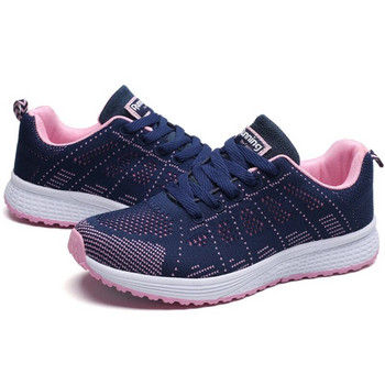 Дишащи 2024 г. Нови модни маратонки за жени Меки маратонки за ходене Дамски мрежести тъкани Дамски обувки с връзки Обувки за жени