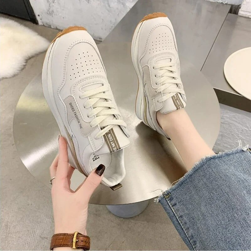Ženske tenisice 2023 Novo proljeće Jesen Ravne sportske cipele Ženske prozračne cipele na vezanje Ležerne cipele Tenisice za trčanje Zapatos De Mujer