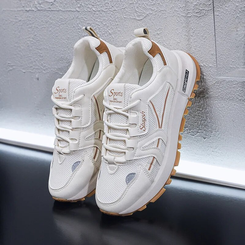 Ženske tenisice s platformom Jesen 2024. Nove debele vulkanizirane cipele Ženske prozračne udobne ležerne ravne cipele za hodanje
