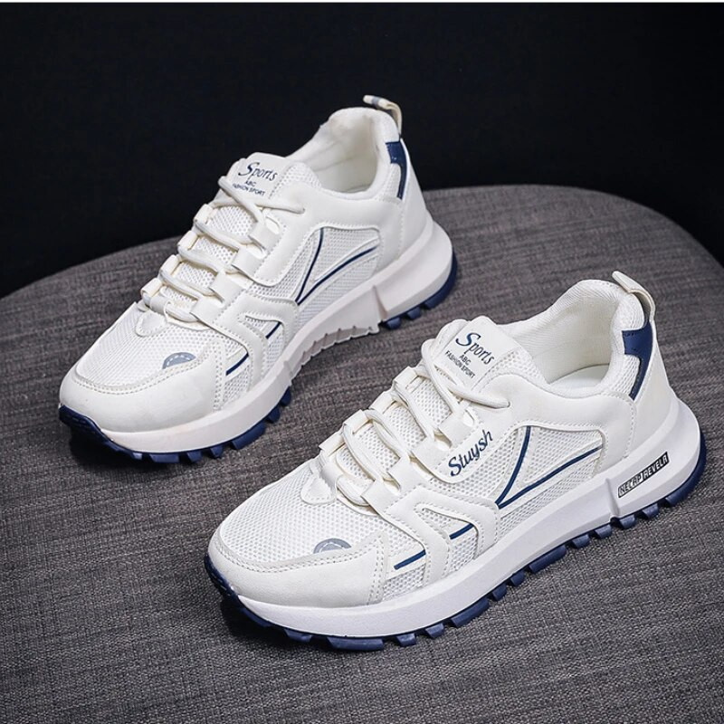 Ženske tenisice s platformom Jesen 2024. Nove debele vulkanizirane cipele Ženske prozračne udobne ležerne ravne cipele za hodanje