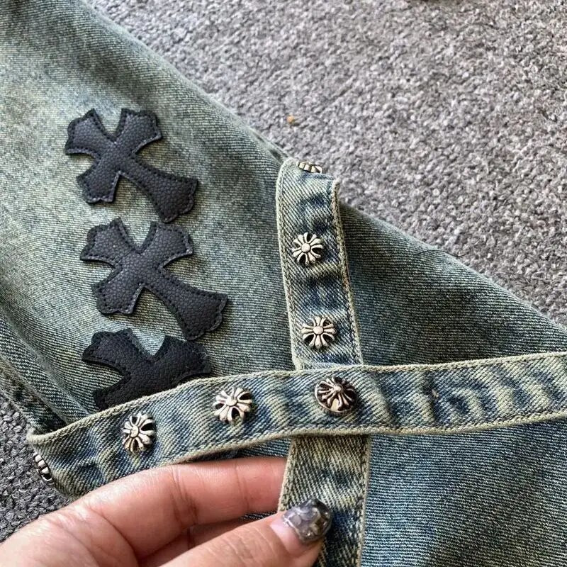 Cross Patch traperice visokog struka Ženske američke retro High Street ravne široke široke hlače Harajuku Hot Girl Y2k hlače