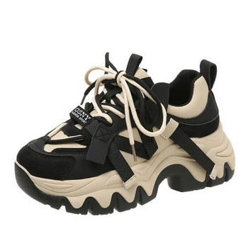 Модни дамски ежедневни обувки Дебела подметка Издръжливи спортни обувки Леки и удобни маратонки Маратонки за работа Дамски