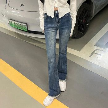 Γυναικεία ψηλή μέση Stretch Slim τζιν Lady Y2K Flare Bell τζιν παντελόνι για κορίτσια Streetwear στενό casual skinny ποιοτικό παντελόνι