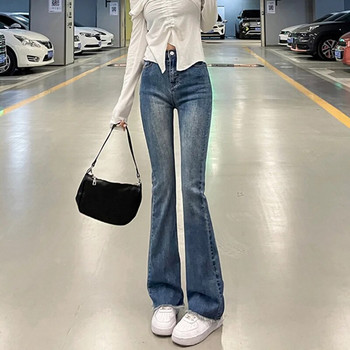 Γυναικεία ψηλή μέση Stretch Slim τζιν Lady Y2K Flare Bell τζιν παντελόνι για κορίτσια Streetwear στενό casual skinny ποιοτικό παντελόνι