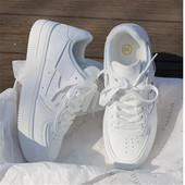 Ženske bijele cipele Prozračne tenisice Modne ravne ženske cipele 2022 Jesen Lagane sportske cipele za trčanje Zapatillas Mujer