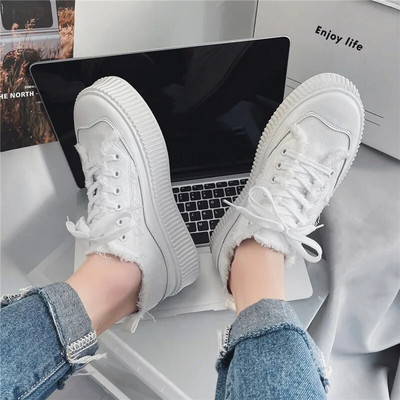 Proljetna moda, muške cipele s platformom, ležerne cipele, jesenske platnene cipele, muške vulkanizirane tenisice na vezanje, muške ravne cipele Zapatillas Hombre