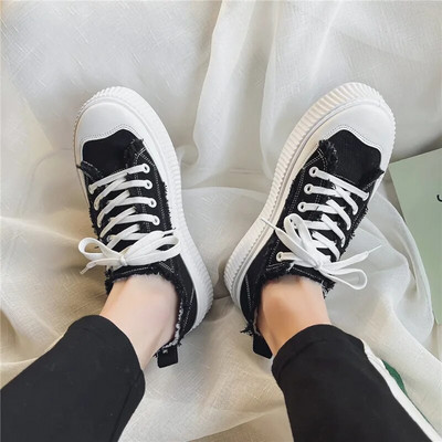 Proljetna moda, muške cipele s platformom, ležerne cipele, jesenske platnene cipele, muške vulkanizirane tenisice na vezanje, muške ravne cipele Zapatillas Hombre