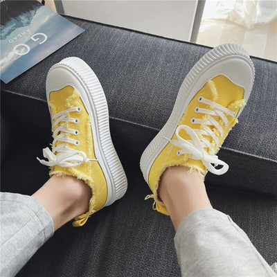 Proljetna moda, muške cipele s platformom, ležerne cipele, jesenske platnene cipele, muške vulkanizirane tenisice na vezanje, muške ravne cipele Zapatillas Hombre