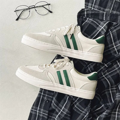 Muške ležerne bijele platnene cipele s niskim gornjim dijelom i okruglim prstima Lagane tenisice na vezanje u korejskom stilu Modne jednostavne cipele za hodanje na otvorenom