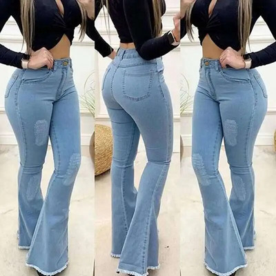 Modna nova ženska ulična odjeća Ljeto 2023. Široke crne hlače Traperice Skinny Seksi Jednobojne Nove luksuzne ženske hlače Estetska odjeća