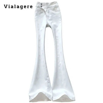 Y2K Streetwear Style Harajuku Skinny High Waist Flared Jeans Pants 2023 Есен Зима Дамски ретро едноцветен дънков панталон