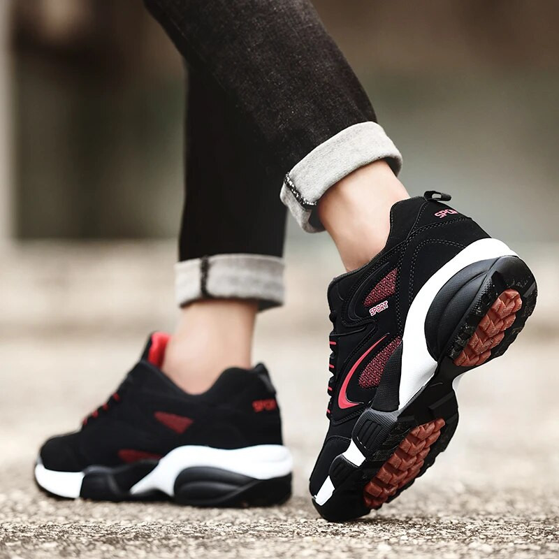 Jesenska i zimska muška sportska obuća za srednje i starije osobe Očeva putna muška obuća Potplati od kravlje tetive Neklizajuće cipele za slobodno vrijeme