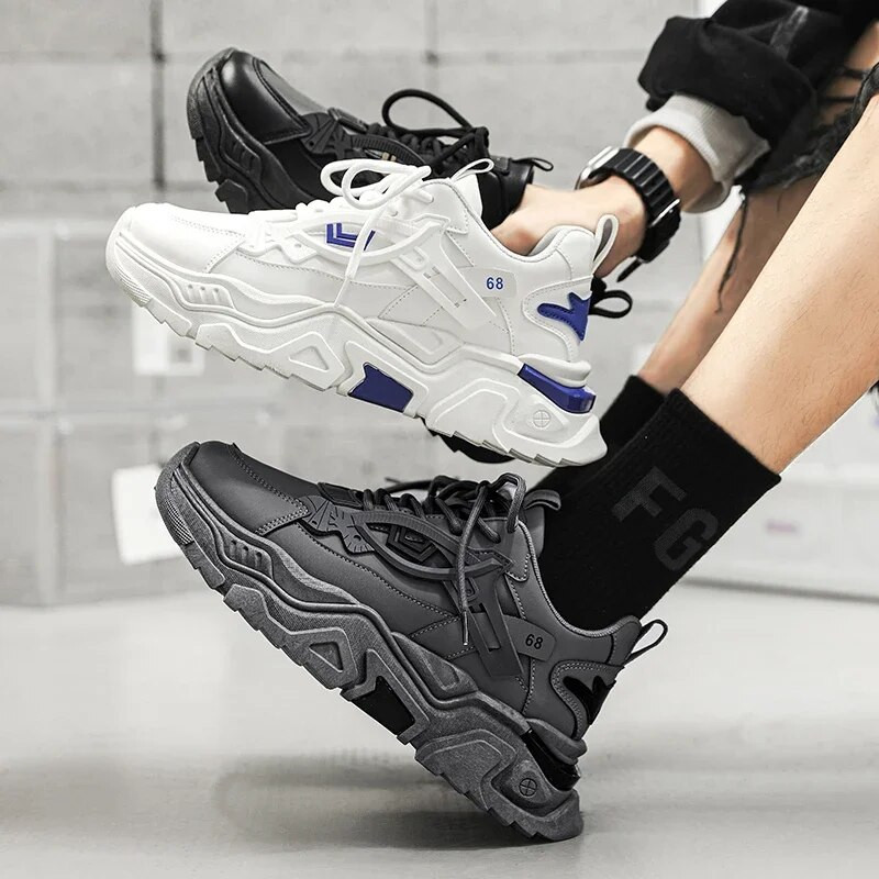Debele tenisice Muške cipele 2023. za muškarce Ležerna sportska obuća od poliuretana Svestrane cipele za hodanje na vezanje Zapatillas De Hombre
