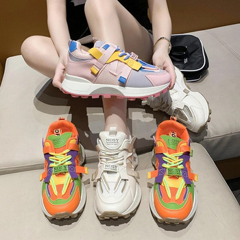 Дамски маратонки С приплъзване на платформа Разноцветни дамски обувки Ежедневни удобни спортни на открито Дамски обувки Zapatos De Mujer